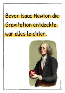 Plakat Isaac Newton - Gravitation